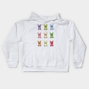 Cute French Bulldog Sticker pack Kids Hoodie